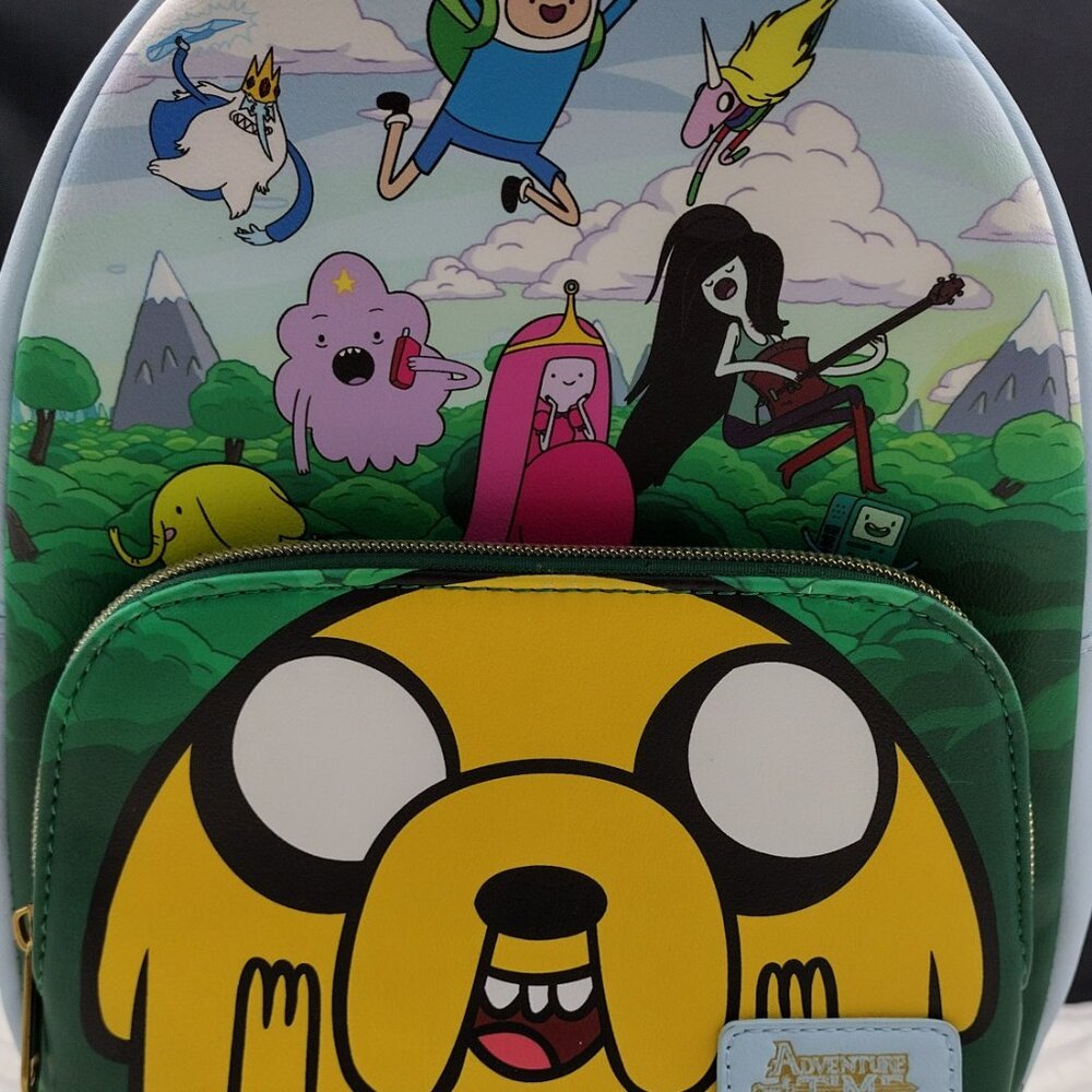 Adventure Time Loungefly Mini Backpack Jake Finn Cartoon Y2K Kawaii NWT - Picture 8 of 10